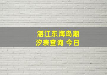 湛江东海岛潮汐表查询 今日